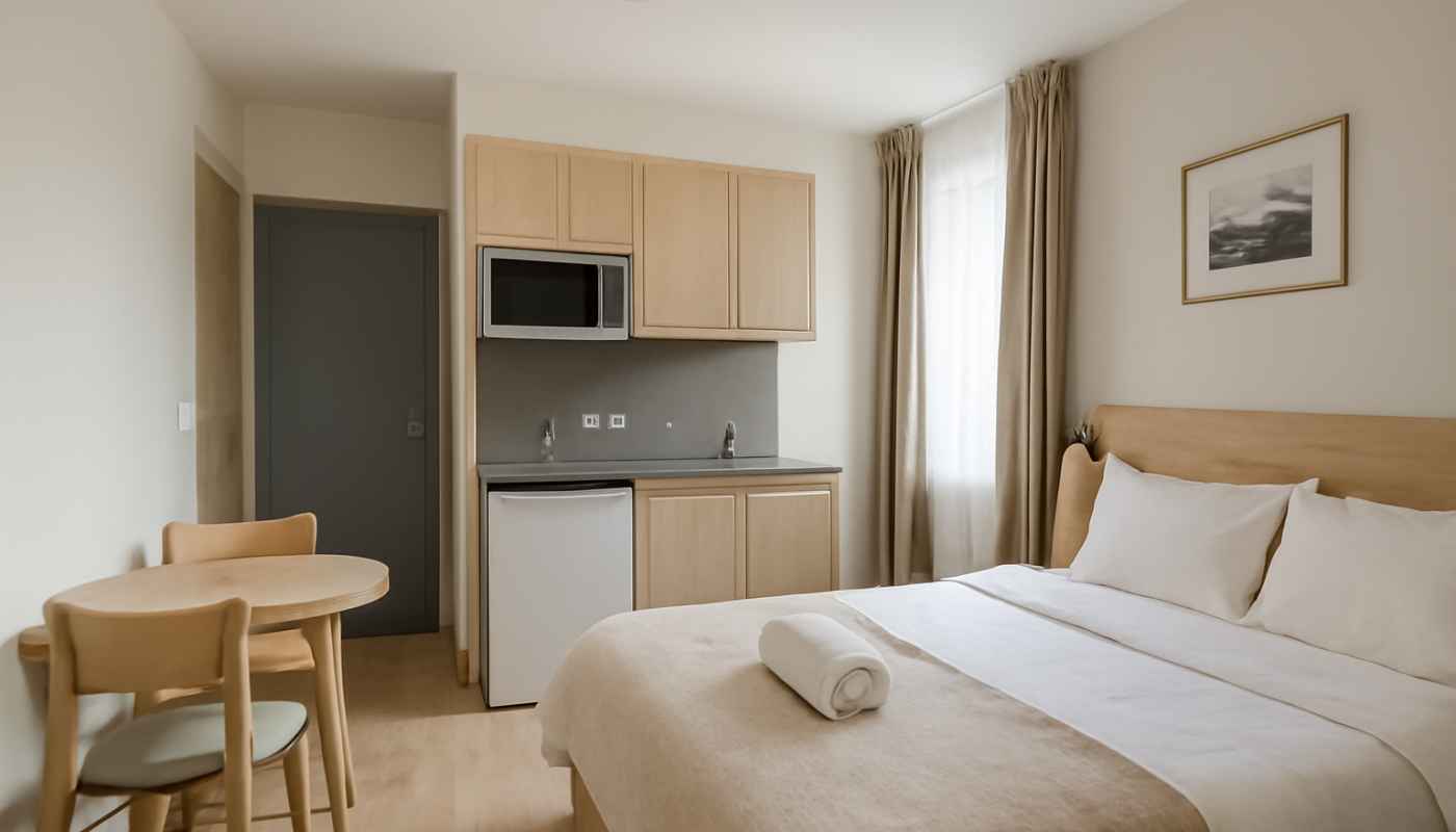 petit appartement moderne prêt pour voyageurs